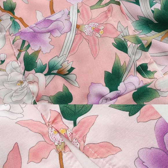 Boho Paradise Petals Bohemian Pink Gypsy Kimono Duster - Picture 12 of 16